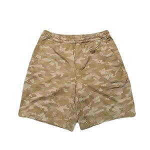 Lululemon Mens Pacebreaker Shorts Beige Camo Athletic Gym Workout Large 9”